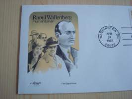 Raoul Wallenberg, 1997, USA, ensipäiväkuori, FDC. Hieno esim. lahjaksi. Katso myös muut kohteeni, minulla on myynnissä mm. noin 700 erilaista maksikorttia sekä