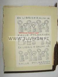 Ex Libris Rauni ja Kalle Pylkkänen -kirjanomistajamerkki
