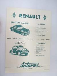 Renault Frégate Amiral, 4-CV &quot;55&quot; -myyntiesite / brochure