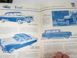 Ford henkilöautot 1955 Vedette &quot;55&quot;, Zephyr Six, Consul, Anglia, Prefect, Taunus, FK-1000 Kleinbus, Customline, Fairlane, Thunderbird, Country Sedan, Lincoln,