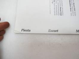 Ford Fiesta, Escort, Mondeo, Scorpio 1993 1/2 väri- ja verhoiluopas -colour &amp; upholstery guide