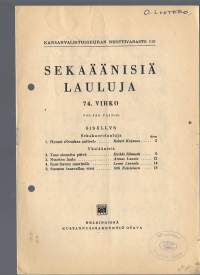 Sekaäänisiä lauluja 74. vihko