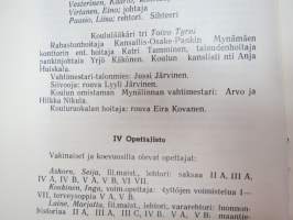 Mynämäen Yhteiskoulu 1960-1961 vuosikirja / school yearbook