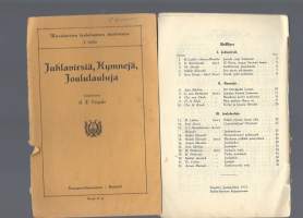 Nimeke:Juhlavirsiä, hymnejä, joululauluja / toimittanut A. E. Taipale.