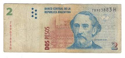 Argentiina 2 Pesos 2002 - seteli