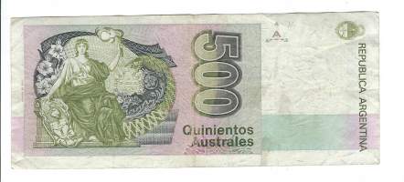 Argentiina 500 Australes 1988-90 - seteli