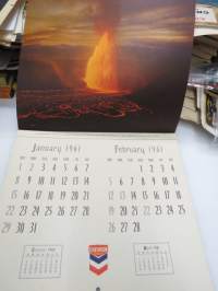 H &amp; N  Chevron service - Huntington Drive at Fremont, South Pasadena, California - Wall Calendar 1961 -seinäkalenteri