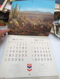 H &amp; N  Chevron service - Huntington Drive at Fremont, South Pasadena, California - Wall Calendar 1961 -seinäkalenteri