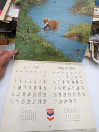 H &amp; N  Chevron service - Huntington Drive at Fremont, South Pasadena, California - Wall Calendar 1961 -seinäkalenteri