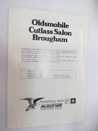 Oldsmobile Cutlass Salon Brougham Sedan -myyntiesite / brochure