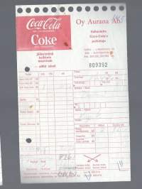 Aurana Oy valtuutettu Coca-Cola pulottaja , Turku - lähetyslista 22.4.1970