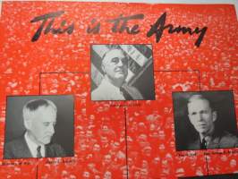Uncle Sam presents - Irving Berlin´s All Soldier Show &quot;This is the Army&quot; - Souvenir book -Yhdysvaltain armeijan sota-aikaisen (WW II) varainhankintakiertueen