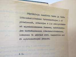 Turun ja Porin lääninhallituksen Opintokerhot 1958-1967 -kokousten pöytäkirjat sekä valokuva &amp; luettelo jäsenistä vuodelta 1960