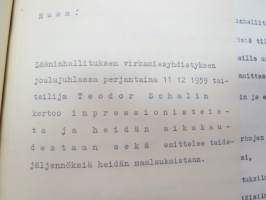 Turun ja Porin lääninhallituksen Opintokerhot 1958-1967 -kokousten pöytäkirjat sekä valokuva &amp; luettelo jäsenistä vuodelta 1960