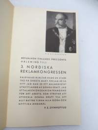 Reklam är en kraft - 3. Nordiska Reklamkongressen i Helsingfors 31.5-1.6.1935 -broschyr / brochure