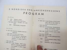 Reklam är en kraft - 3. Nordiska Reklamkongressen i Helsingfors 31.5-1.6.1935 -broschyr / brochure
