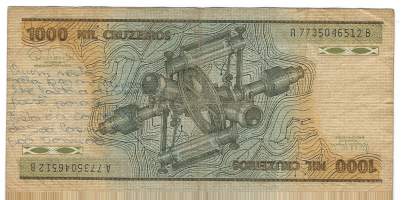 Brasilia 1000 Cruzeiros 1981-86 - seteli