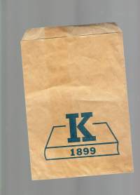 K Kansallinen Kirjakauppa  - kauppapussi, tuotepakkaus