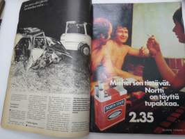 Tuulilasi 1974 nr 9, sisältää mm. seur. artikkelit / kuvat / mainokset; Kansikuva &quot;Lampputesti&quot;, Austin Allegro, Ford Escort RS 2000, Volvo-malliston