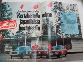 Tuulilasi 1974 nr 9, sisältää mm. seur. artikkelit / kuvat / mainokset; Kansikuva &quot;Lampputesti&quot;, Austin Allegro, Ford Escort RS 2000, Volvo-malliston