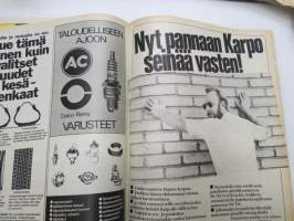 Tuulilasi 1974 nr 9, sisältää mm. seur. artikkelit / kuvat / mainokset; Kansikuva &quot;Lampputesti&quot;, Austin Allegro, Ford Escort RS 2000, Volvo-malliston