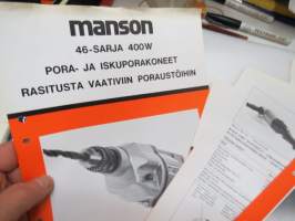 Manson porakoneet -6 kpl esite / brochures