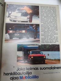 Tuulilasi 1974 nr 11, sisältää mm. seur. artikkelit / kuvat / mainokset; Kansikuva &quot;Sammutintesti&quot;, Karu korvenkulkija UAZ 469 B esittely, Vuokra-autolla