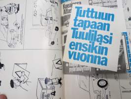 Tuulilasi 1974 nr 11, sisältää mm. seur. artikkelit / kuvat / mainokset; Kansikuva &quot;Sammutintesti&quot;, Karu korvenkulkija UAZ 469 B esittely, Vuokra-autolla