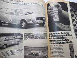 Tuulilasi 1974 nr 11, sisältää mm. seur. artikkelit / kuvat / mainokset; Kansikuva &quot;Sammutintesti&quot;, Karu korvenkulkija UAZ 469 B esittely, Vuokra-autolla