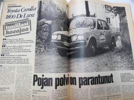 Tuulilasi 1974 nr 11, sisältää mm. seur. artikkelit / kuvat / mainokset; Kansikuva &quot;Sammutintesti&quot;, Karu korvenkulkija UAZ 469 B esittely, Vuokra-autolla