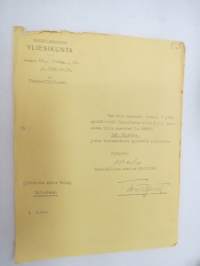 Suojeluskuntain Yliesikunta / Littoisten Osakeyhtiö 14.5.1920 -asiakirja / document