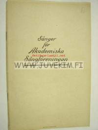 Sånger för Akademiska Sångföreningen 1916