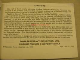 Kawasaki ZXR400 owner´s manual käyttöohjekirja