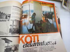 Avotakka 1972 nr 2, kansikuva Riitta &amp; Lasse Mårtenson, arkkitehti Jarkko Kosken oma koti Kuusiston salmen rannalla, Suomen parhaat valmissaunat