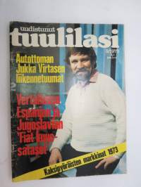 Tuulilasi 1973 nr 5, sis mm. seur. artikkelit / kuvat / mainokset; Kansikuva Jukka Virtanen, Vertailu Fiat 600 - Zastava 750, Kansanmatkailu vaatii yllättävän