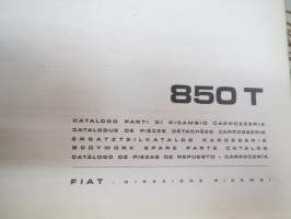 Fiat 850 T Catalogo parti di ricambio carrozzeria / Catalogue de pièces détachées carrosserie / Ersatzteilkatalog Karosserie / Bodywork spare parts catalog /