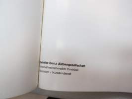 Mercedes-Benz Omnibus-Typ O 305 G IAA 1979 Einführungsschrift für den Kundendienst -huoltotöiden / asiakaspalvelun johdantokirja