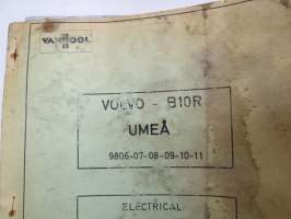 VanHool / Volvo B10R UMEÅ - 9806-07-08-09-10-11 Electrical Wiring Diagrams -sähkökaaviot