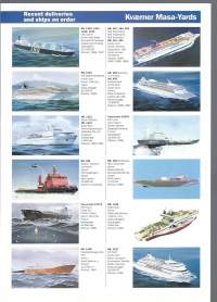Kvaerner Masa-Yards -  Recent deliveries and ships on order   esite  1996