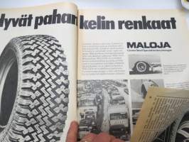 Tuulilasi 1976 nr 11, sis. mm. seur. artikkelit / kuvat / mainokset; Kansikuva &quot;Tuulilasin testissä tutkanpaljastin&quot;, Volvo 242 L 1.9, Rekkamiehet Kari Kinnunen &amp;