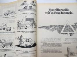 Tuulilasi 1976 nr 11, sis. mm. seur. artikkelit / kuvat / mainokset; Kansikuva &quot;Tuulilasin testissä tutkanpaljastin&quot;, Volvo 242 L 1.9, Rekkamiehet Kari Kinnunen &amp;