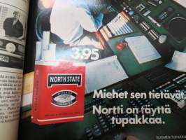 Tuulilasi 1976 nr 11, sis. mm. seur. artikkelit / kuvat / mainokset; Kansikuva &quot;Tuulilasin testissä tutkanpaljastin&quot;, Volvo 242 L 1.9, Rekkamiehet Kari Kinnunen &amp;