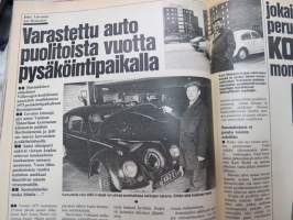 Tuulilasi 1976 nr 11, sis. mm. seur. artikkelit / kuvat / mainokset; Kansikuva &quot;Tuulilasin testissä tutkanpaljastin&quot;, Volvo 242 L 1.9, Rekkamiehet Kari Kinnunen &amp;