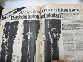 Tuulilasi 1976 nr 11, sis. mm. seur. artikkelit / kuvat / mainokset; Kansikuva &quot;Tuulilasin testissä tutkanpaljastin&quot;, Volvo 242 L 1.9, Rekkamiehet Kari Kinnunen &amp;