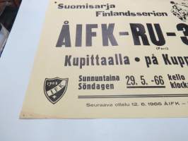 ÅIFK - RU-38 (Åbo Idrottsföreningen Kamraterna - Rosenlewin Urheilijat, Pori) - Jalkapallo Suomisarja / Finlandserien 1966 Kupittaalla 29.5.1966