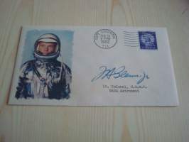 Astronautti John Glenn, 1962, USA, kuori, nimikirjoitus on painettu (ei käsinkirjoitettu), hieno esim. lahjaksi. Katso myös muut kohteeni, minulla on myynnissä