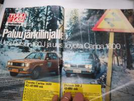 Tuulilasi 1978 nr 2, sis. mm. seur. artikkelit / kuvat / mainokset; Datsun 160J &amp; Toyota Carina 1600 vertailu, Tie Tampereelta Turkuun - Asemat harvassa ja
