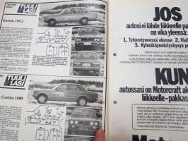 Tuulilasi 1978 nr 2, sis. mm. seur. artikkelit / kuvat / mainokset; Datsun 160J &amp; Toyota Carina 1600 vertailu, Tie Tampereelta Turkuun - Asemat harvassa ja