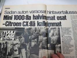 Tuulilasi 1978 nr 2, sis. mm. seur. artikkelit / kuvat / mainokset; Datsun 160J &amp; Toyota Carina 1600 vertailu, Tie Tampereelta Turkuun - Asemat harvassa ja