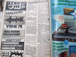 Tuulilasi 1978 nr 2, sis. mm. seur. artikkelit / kuvat / mainokset; Datsun 160J &amp; Toyota Carina 1600 vertailu, Tie Tampereelta Turkuun - Asemat harvassa ja